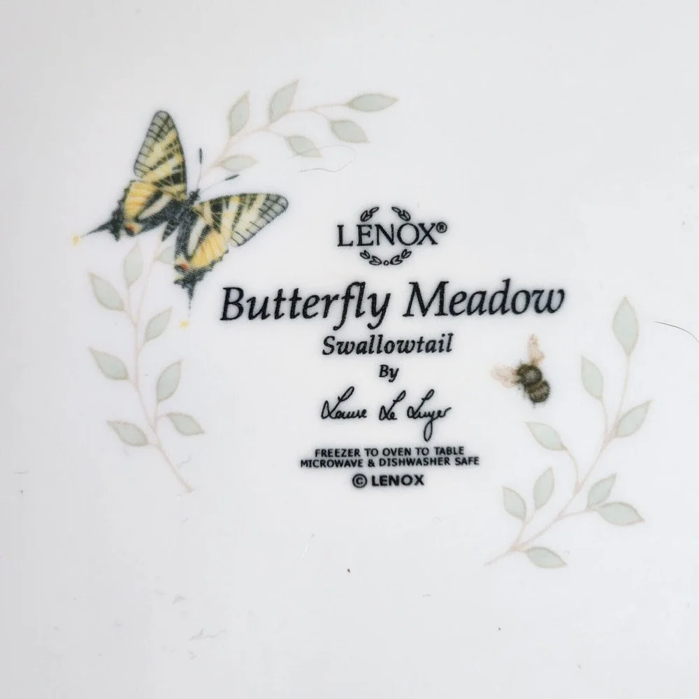Lenox‎ Butterfly Meadow Swallowtail Plate Laurie De Sante Collection 2 Plates